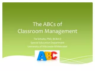 The ABCs of Classroom Management