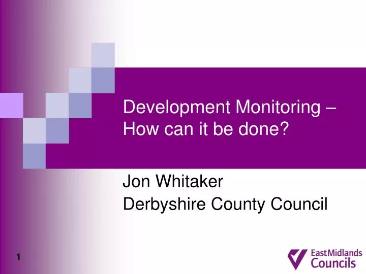 development monitoring how can it be done