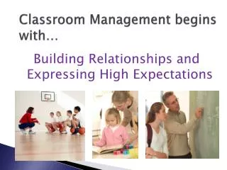 Classroom Management begins with…