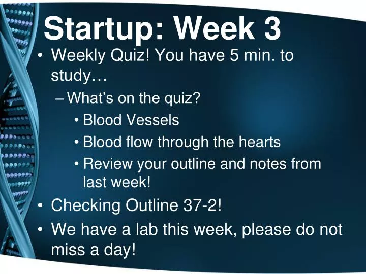 startup week 3