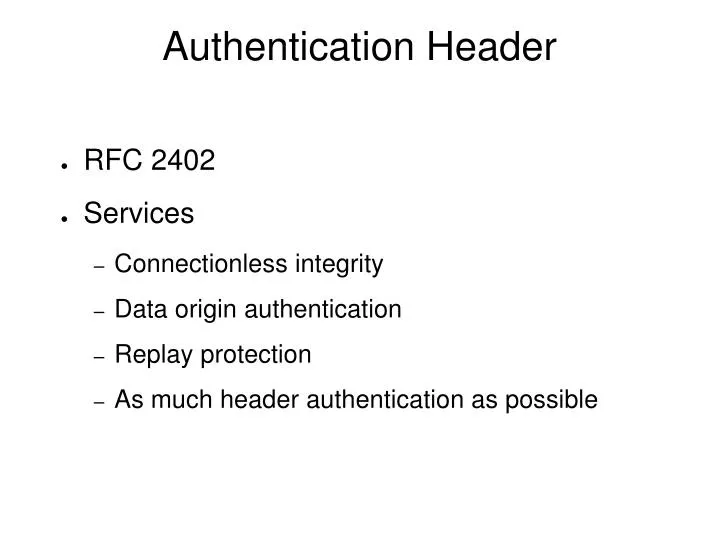 authentication header