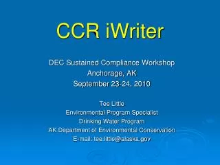 CCR iWriter