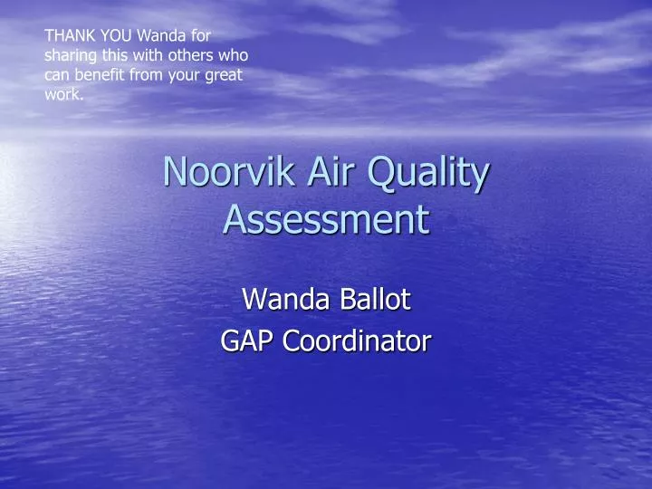 noorvik air quality assessment