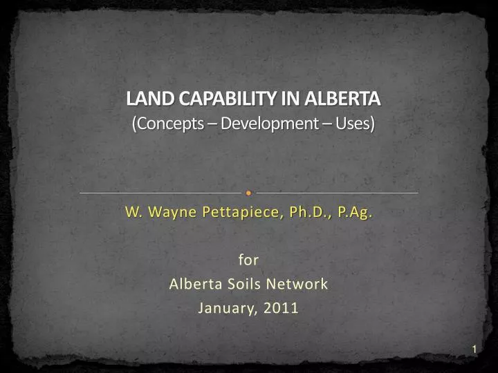 land capability in alberta concepts development uses