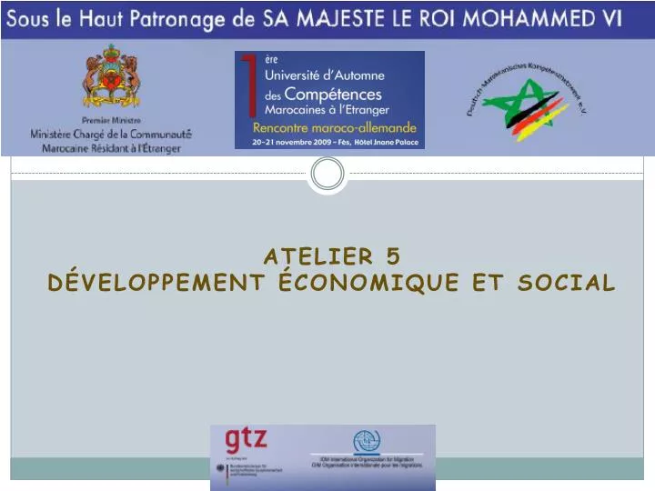 atelier 5 d veloppement conomique et social