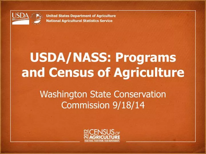 usda nass programs and census of agriculture