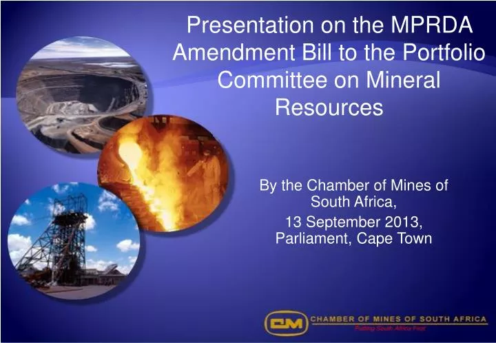 presentation on the mprda amendment bill to the portfolio committee on mineral resources