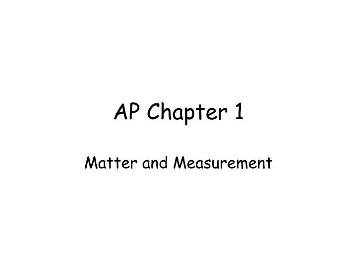 ap chapter 1