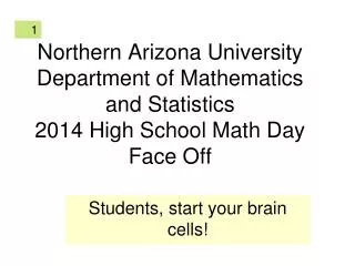 Students, start your brain cells!