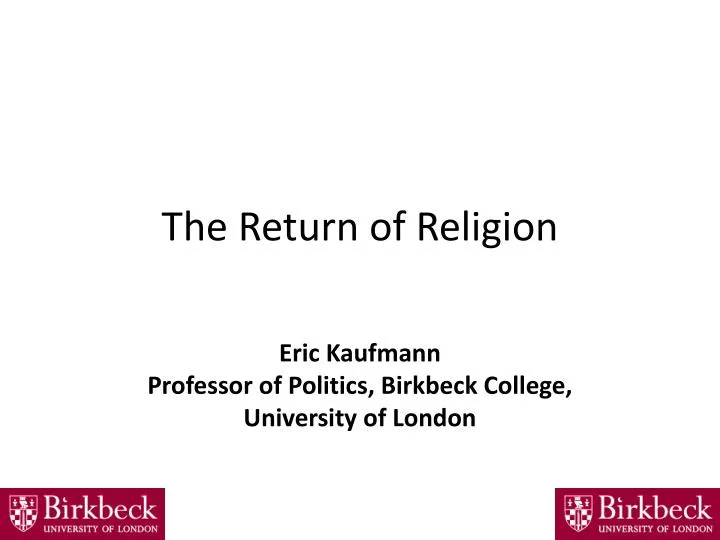 the return of religion