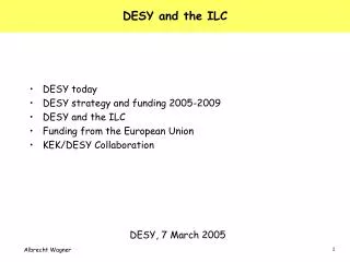 DESY and the ILC