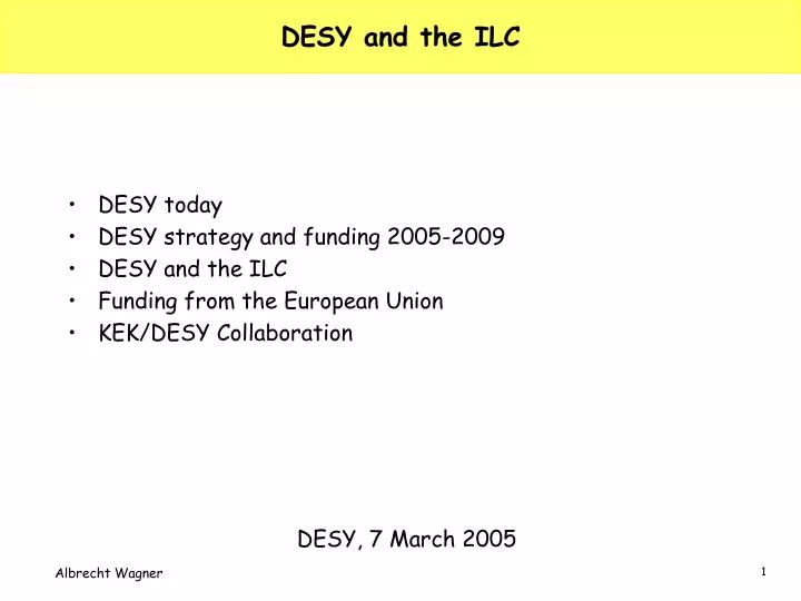 desy and the ilc