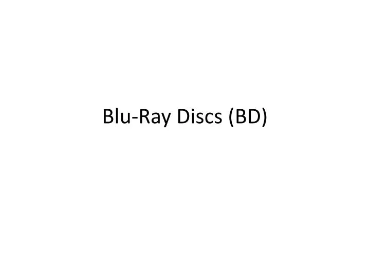 blu ray discs bd