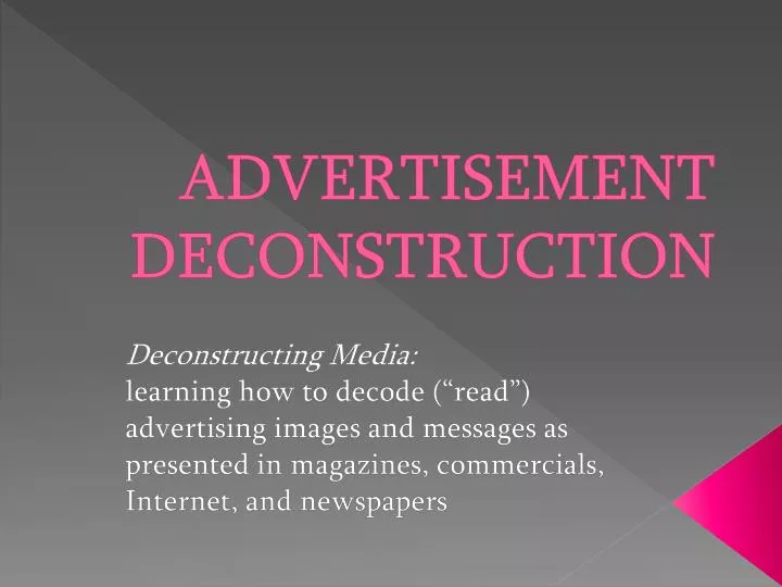 advertisement deconstruction
