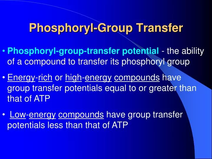 phosphoryl group transfer