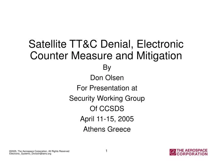 satellite tt c denial electronic counter measure and mitigation