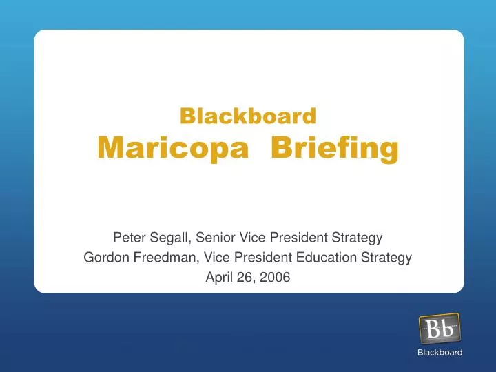 blackboard maricopa briefing