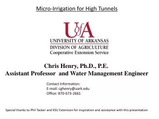 Pasture / Hay Irrigation options and Management