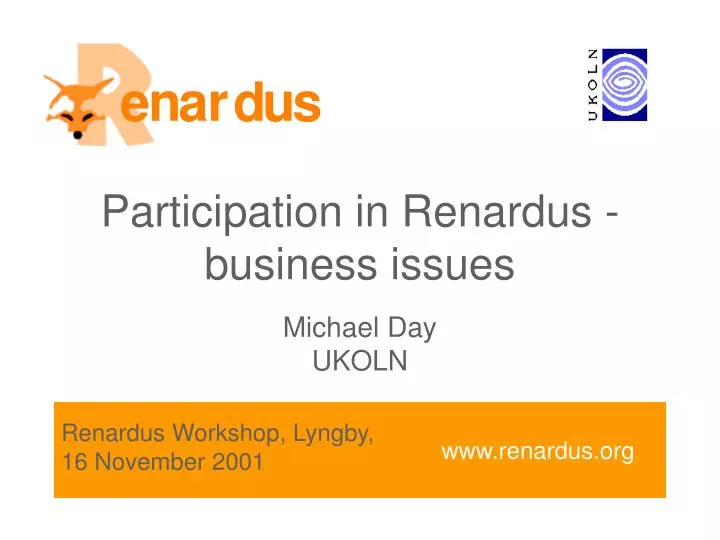 participation in renardus business issues