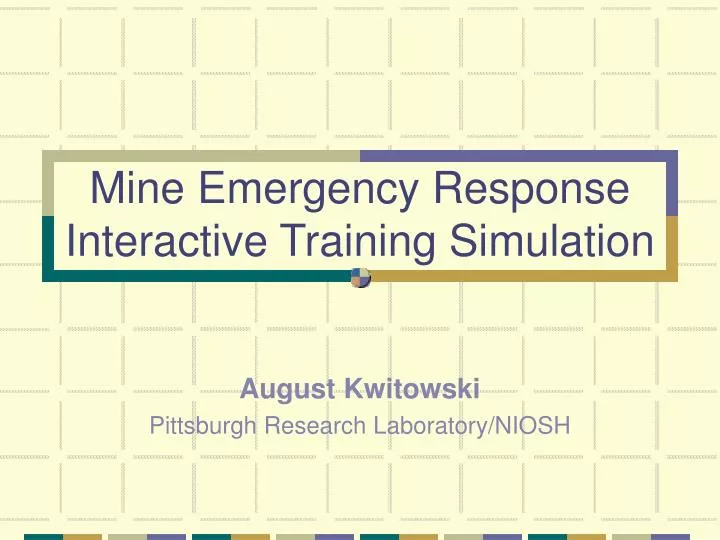 mine emergency response interactive training simulation