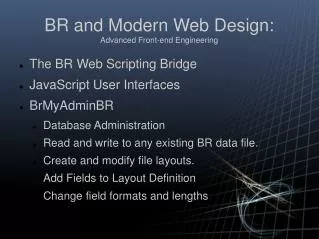BR and Modern Web Design: Advanced Front-end Engineering