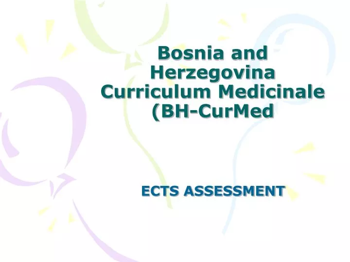 bosnia and herzegovina curriculum medicinale bh curmed