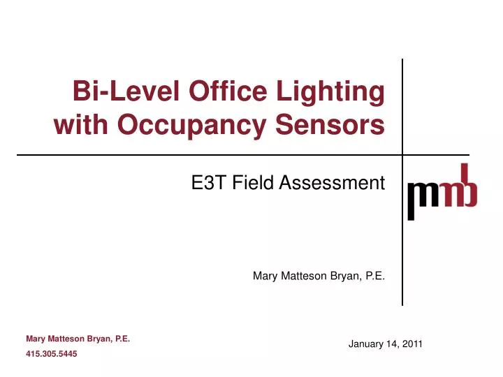bi level office lighting with occupancy sensors