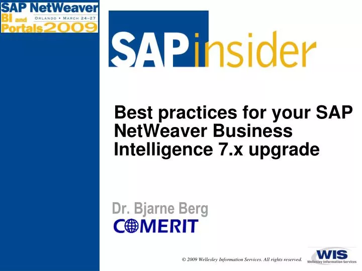 best practices for your sap netweaver business intelligence 7 x upgrade