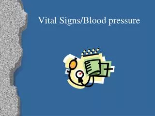Vital Signs/Blood pressure