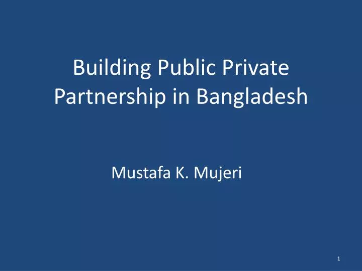 building public private partnership in bangladesh
