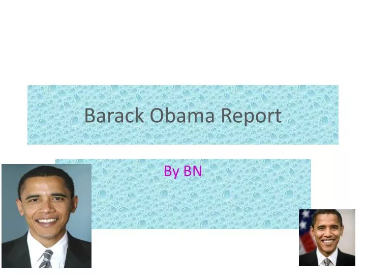 barack obama report