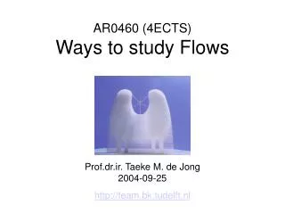 AR 0 460 (4ECTS) Ways to study Flows