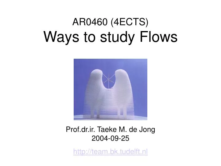ar 0 460 4ects ways to study flows
