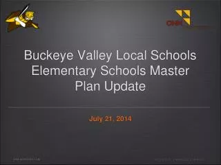 Buckeye Valley Local Schools Elementary Schools Master Plan Update