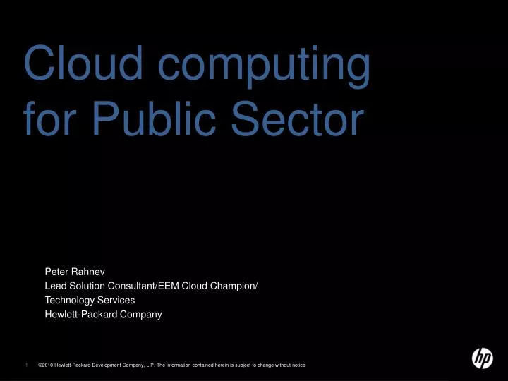 cloud computing for public sector
