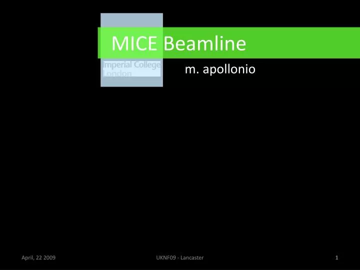 mice beamline