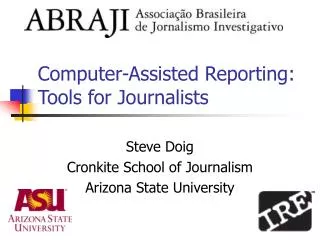 Computer-Assisted Reporting: Tools for Journalists