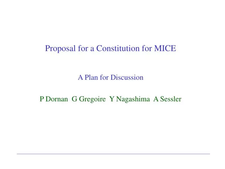 proposal for a constitution for mice