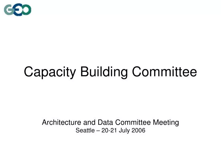 capacity building committee