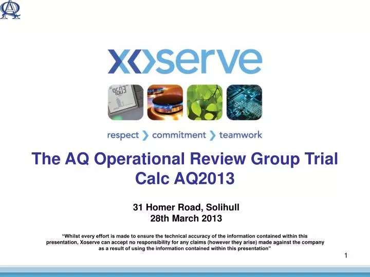 the aq operational review group trial calc aq2013