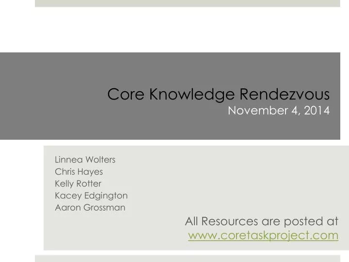 core knowledge rendezvous november 4 2014