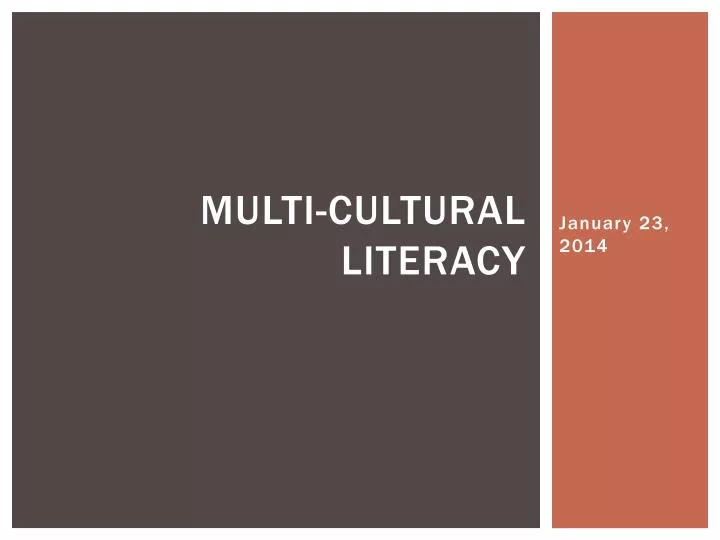 multi cultural literacy