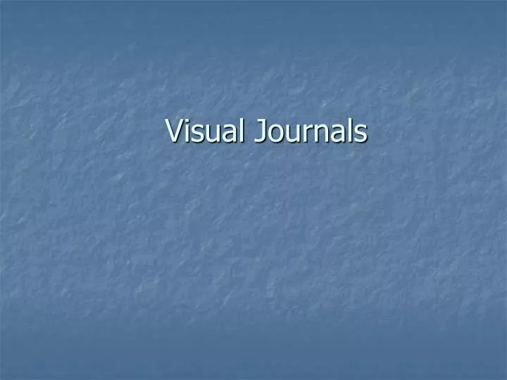 visual journals