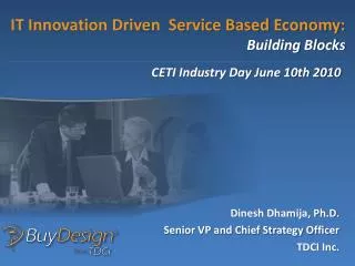 IT Innovation Driven Service Based Economy: Building Blocks