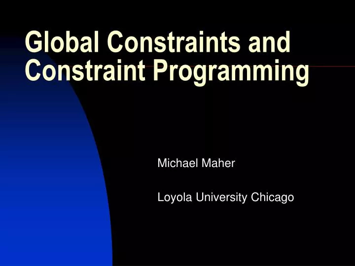 global constraints and constraint programming