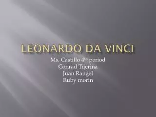 Leonardo Da Vinci