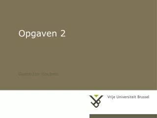 Opgaven 2