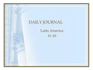 DAILY JOURNAL