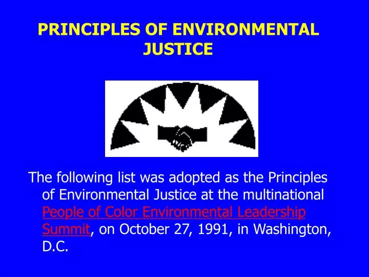 principles of environmental justice
