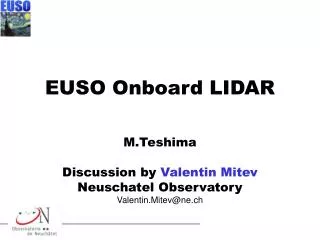 EUSO Onboard LIDAR